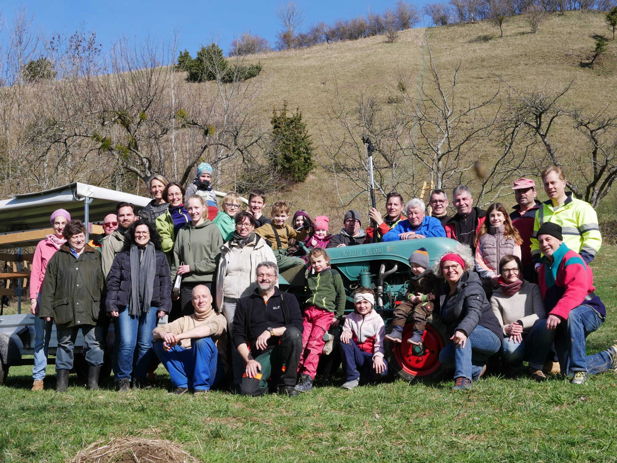 Gruppenfoto OGV Thanheim beim Arbeitseinsatz